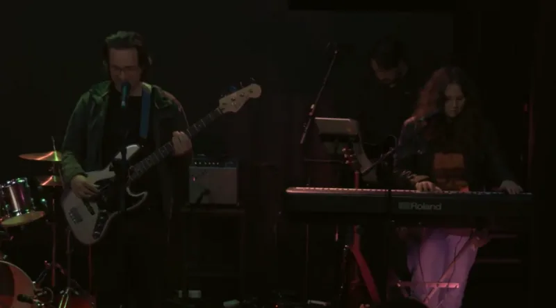 Band performing live on stage