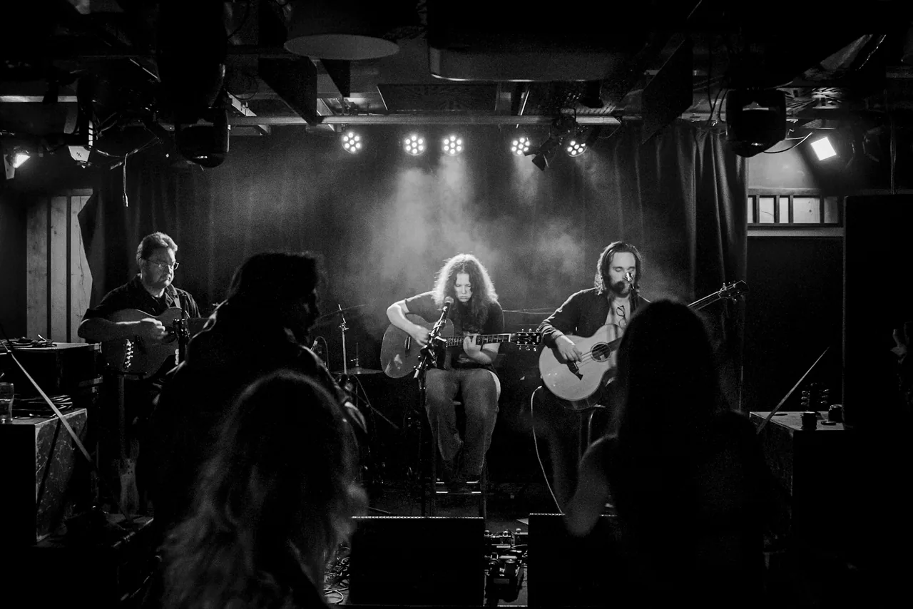 Band performing live on stage